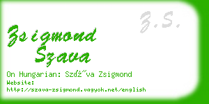 zsigmond szava business card